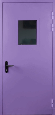 Однопольная дверь со стеклом EI 60 (RAL 4001)