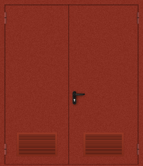 Двупольная дверь с вентиляцией (порошок / красная)