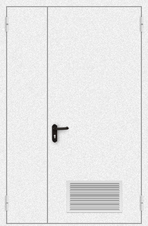 Полуторапольная дверь с вентиляцией (порошок / белая)