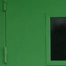 Двупольная дверь «Антипаника» со стеклом EI 60 (RAL 6024)