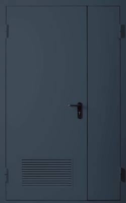 Полуторапольная дверь с вентиляцией EI 60 (RAL 7043)