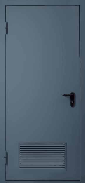 Однопольная противопожарная дверь с вентиляцией EI 60 (RAL 7043)