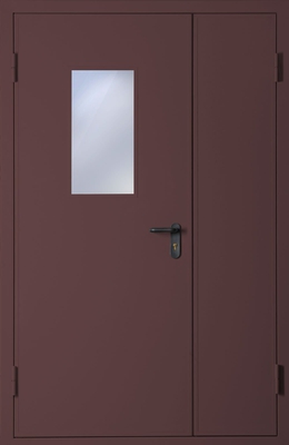 Полуторапольная дверь со стеклом EI 30 (RAL 8017)