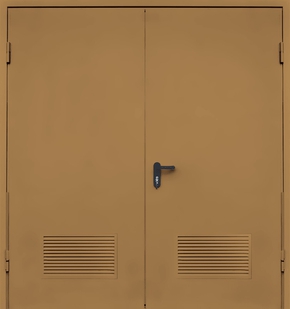 Двупольная противопожарная дверь с вентиляцией EI 30 (RAL 1024)