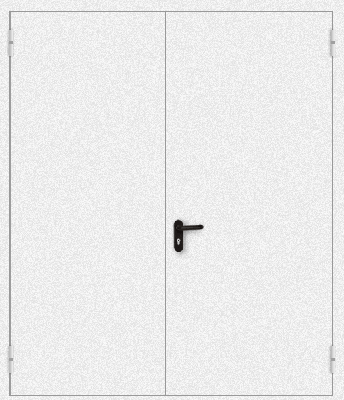 Двупольная противопожарная дверь (белая)