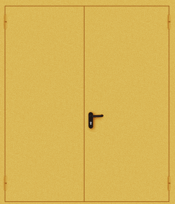 Двупольная противопожарная дверь EI 30 (желтая)