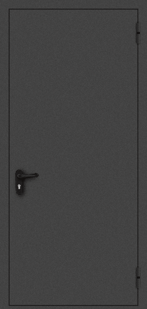Однопольная противопожарная дверь EI 60 (порошок / черная)