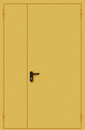 Полуторапольная противопожарная дверь EI 60 (порошок / желтая)
