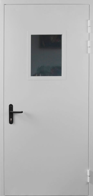Однопольная дверь со стеклом EI 30 (RAL 7035) 