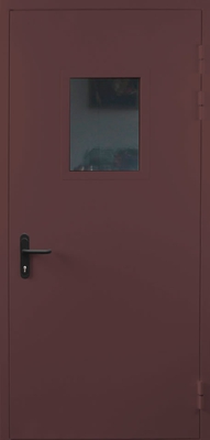 Однопольная дверь со стеклом EI 30 (RAL 8017)