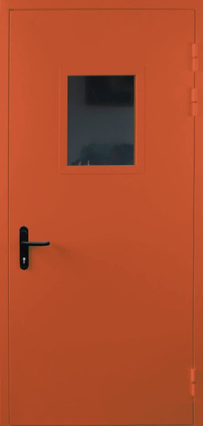 Однопольная противопожарная дверь со стеклом EI 60 (RAL 3022)