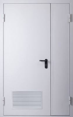Полуторапольная дверь с вентиляцией EI 60 (RAL 7035) 