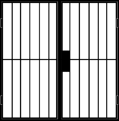 Двупольная решетчатая дверь DRD-001