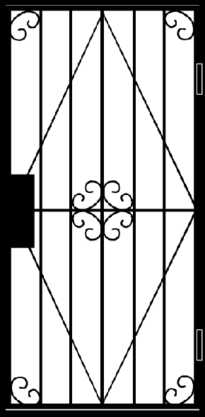 Однопольная решетчатая дверь RD-013