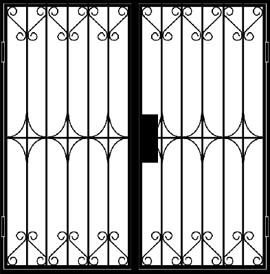 Двупольная решетчатая дверь DRD-014