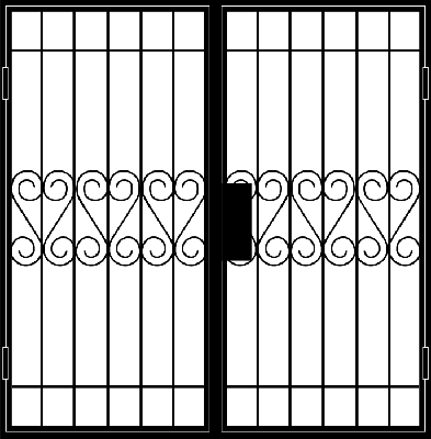 Двупольная решетчатая дверь DRD-016