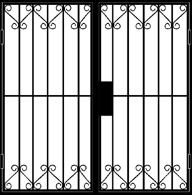 Двупольная решетчатая дверь DRD-002