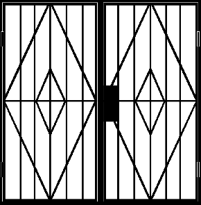 Двупольная решетчатая дверь DRD-003