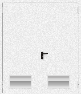 Двупольная дверь с вентиляцией (белая)
